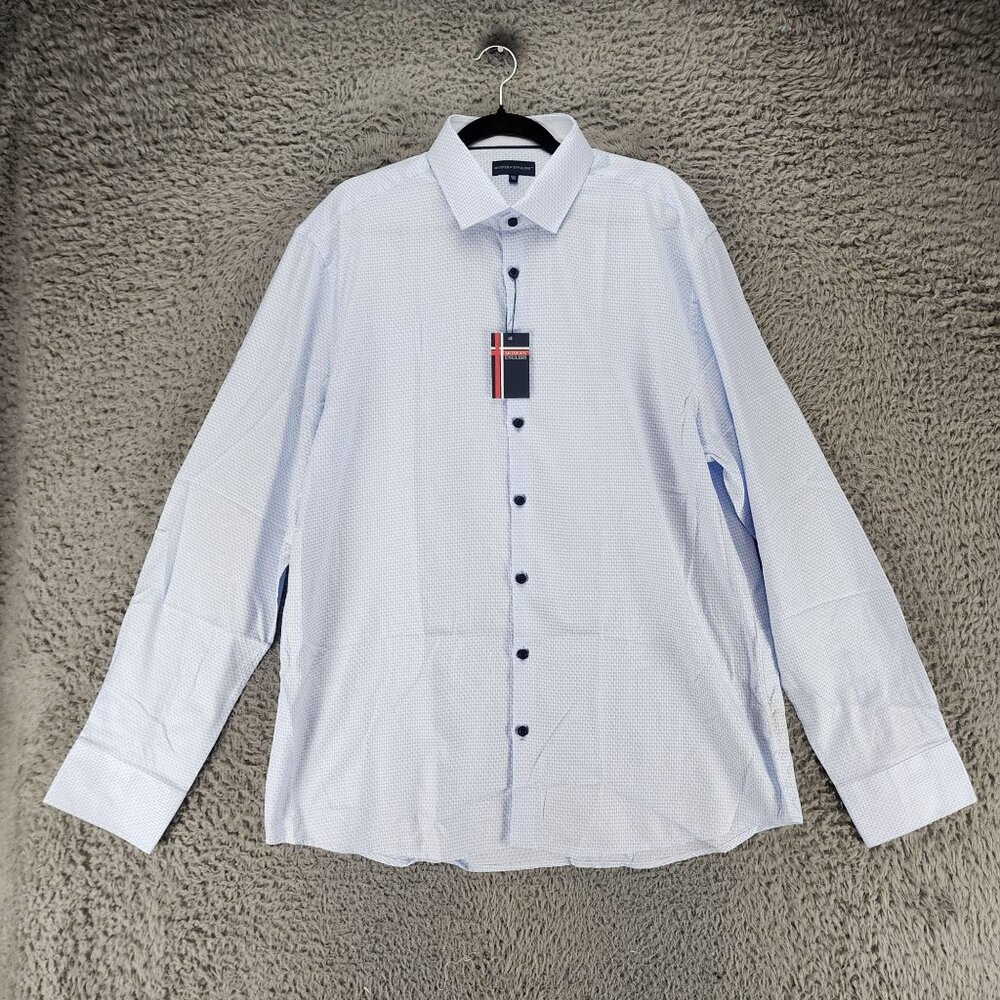 Modern English Shirt Mens XXL Blue Long Sleeve Button Up *NWT*